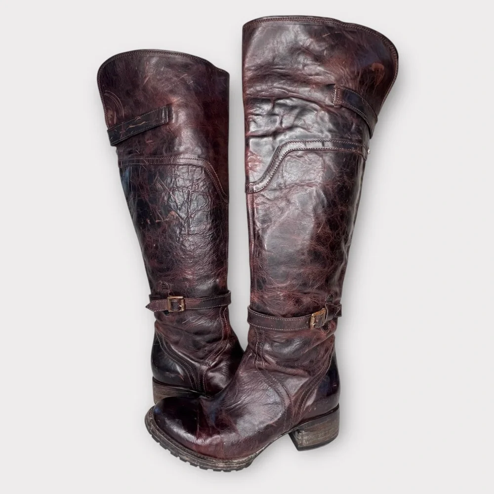 Freebird Quebec Equestrian brown over knee boot - Picture 6 of 13